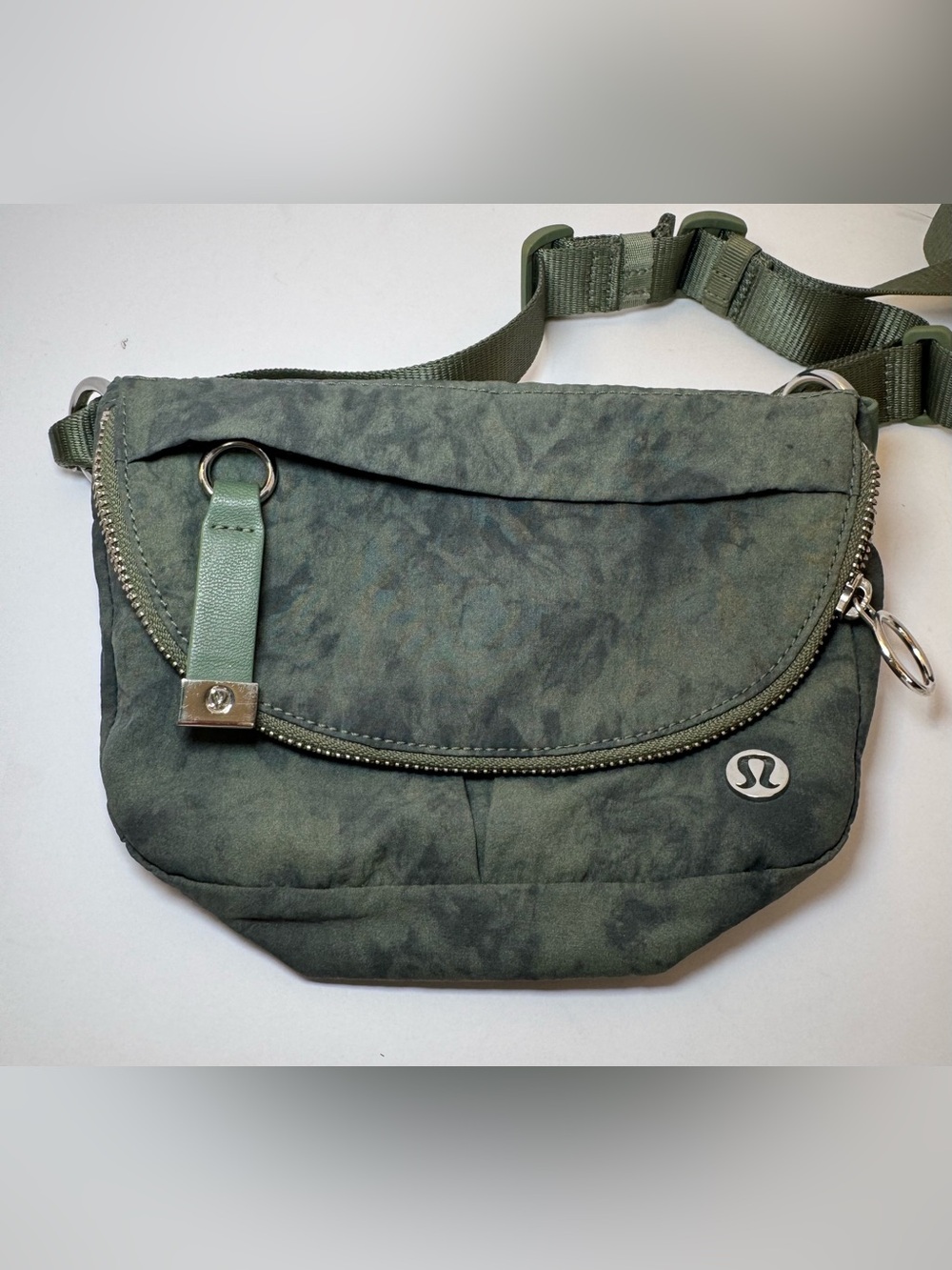 Lululemon All Night Festival Bag Micro Aquila Green Twill Crossbody